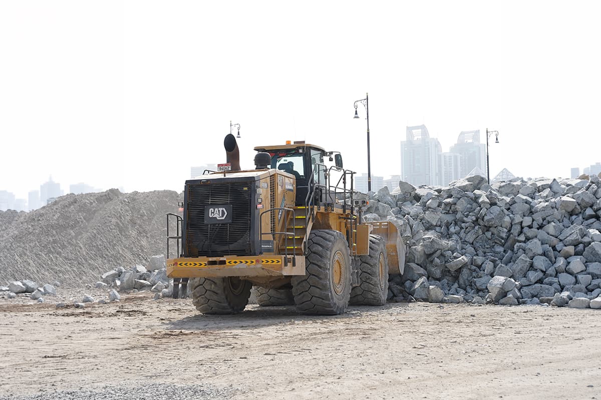 The used Caterpillar 988K wheel loader