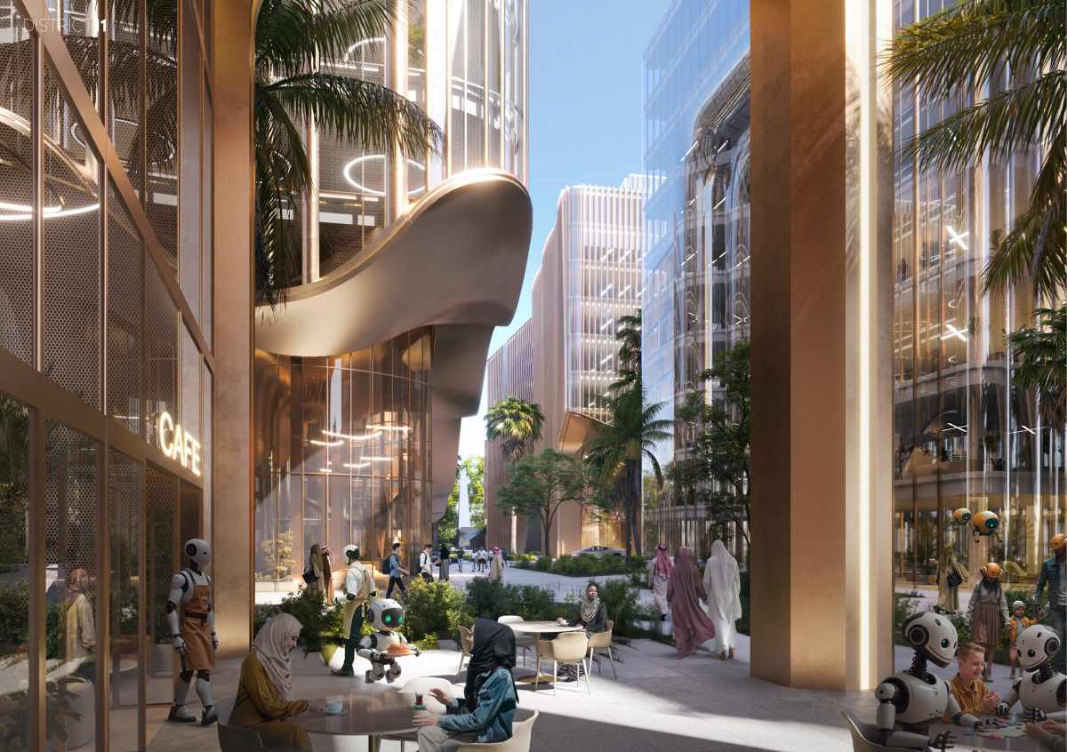District 11 Sharjah pedestrian boulevard with modern architecture, retail spaces, and smart urban lifestyle environment