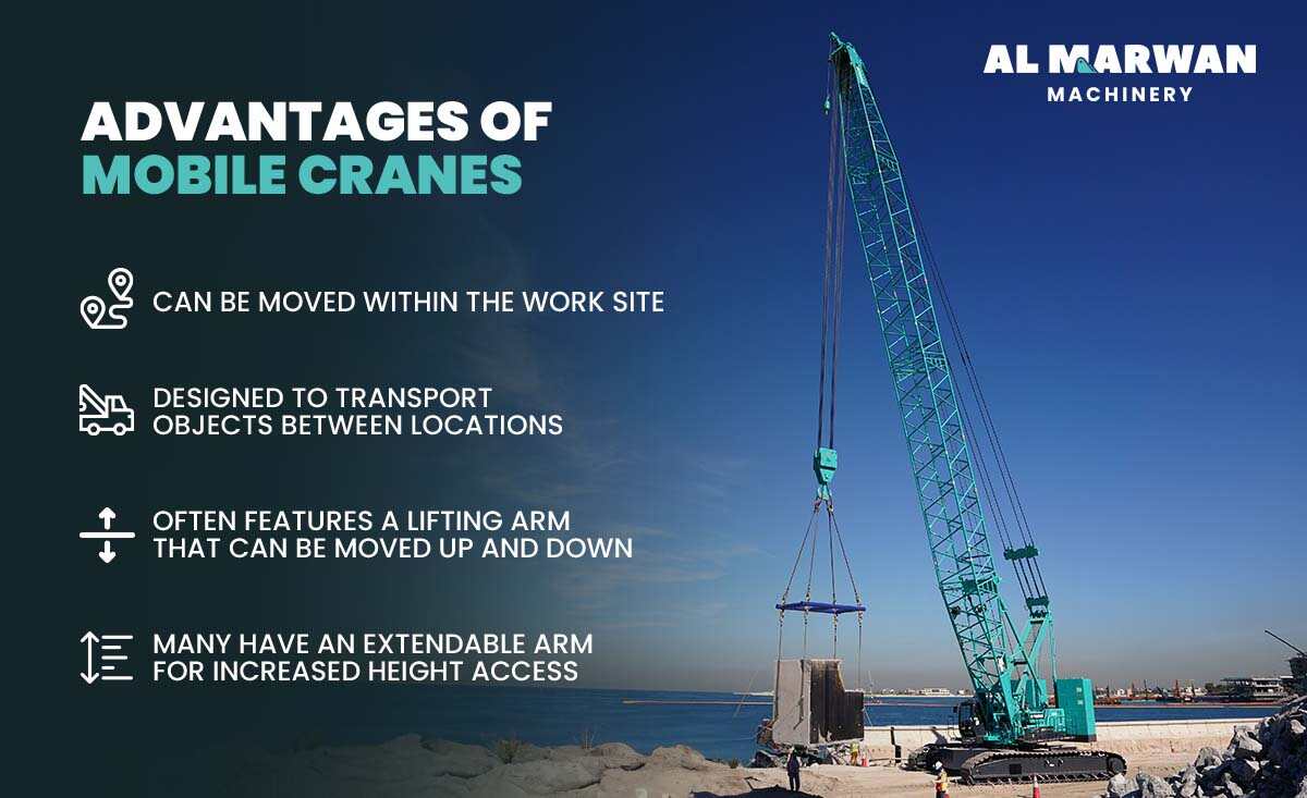 Advantages of mobile cranes such as the crawler cranes
