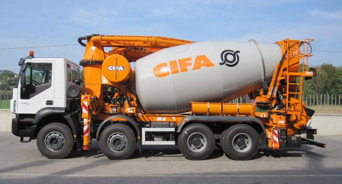 One of CIFA’s concrete mixer trucks.