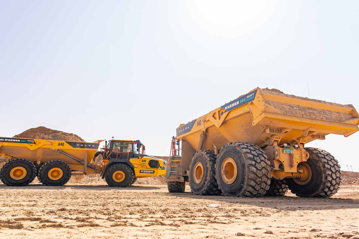 volvo A40 ADT at construction site