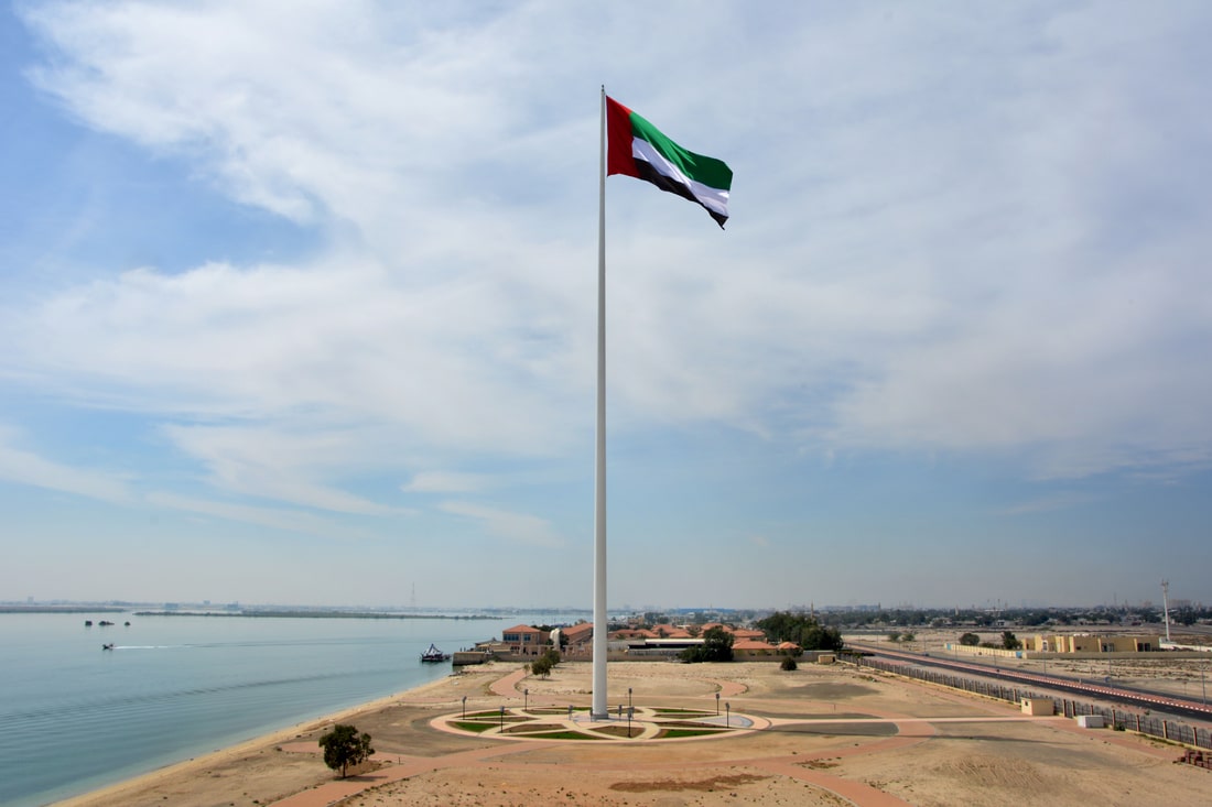 Completed flagpole in Umm Al Quwain by Al Marwan Construct