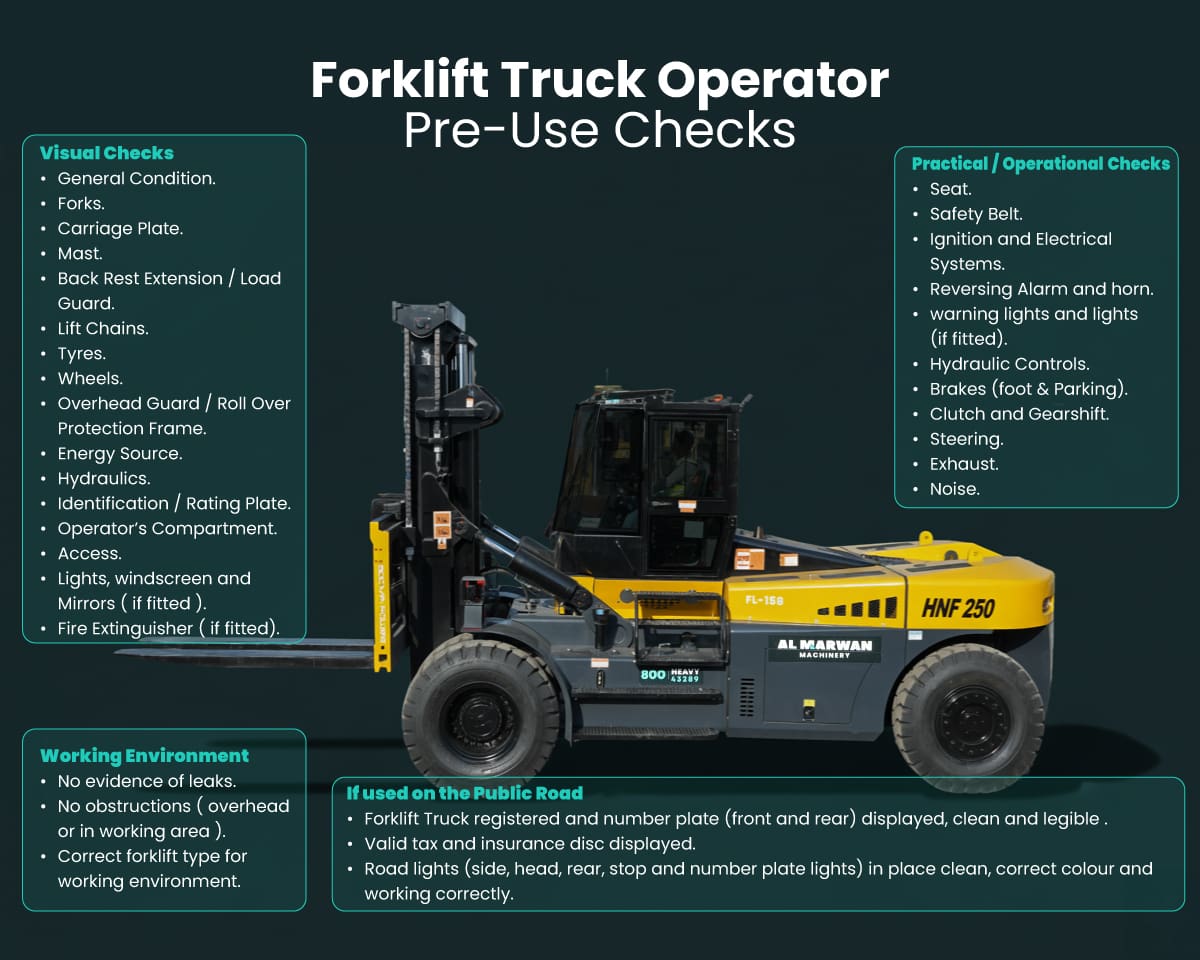 forklifts truck operator pre-use checks 