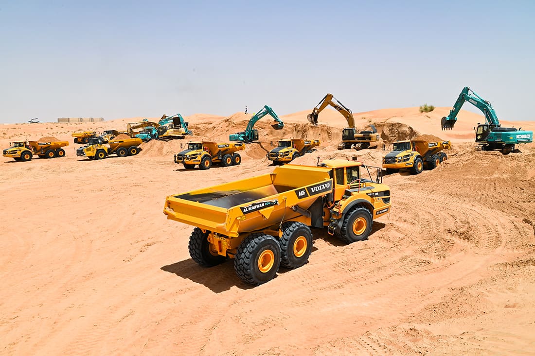 ADT's and Excavators in action by Al Marwan