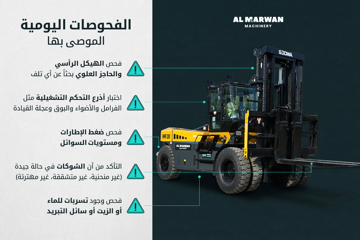 الفحص اليومي للرافعات الشوكية
