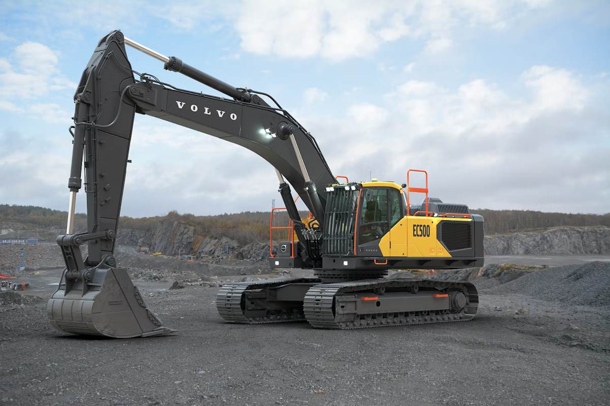 The EC500 is a new 50-ton crawler excavator for tough applications