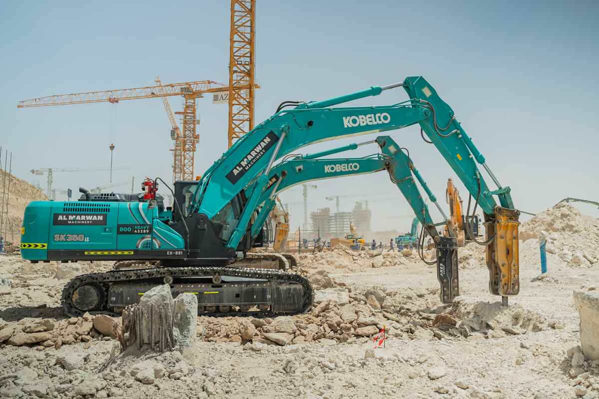 Two Kobelco excavators