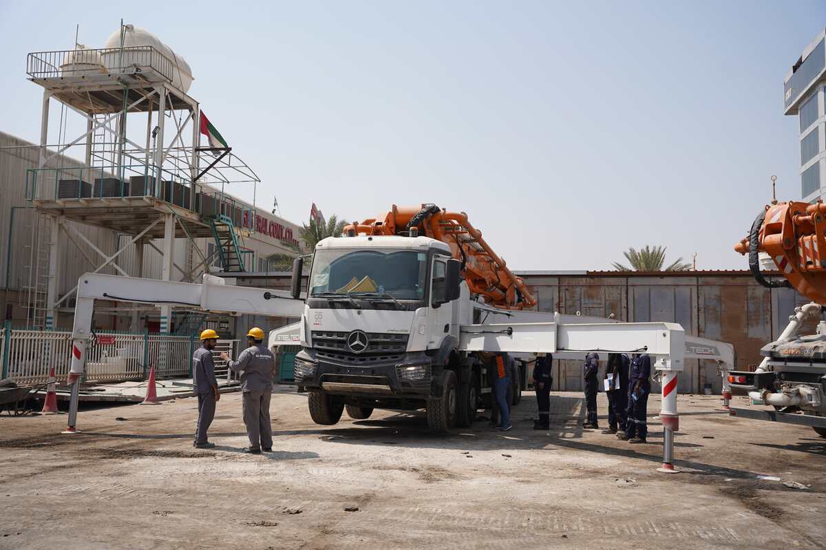 The Italian-made CIFA K56L concrete pump