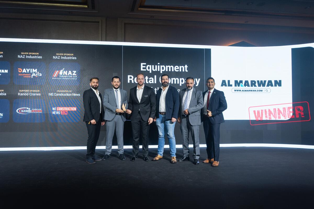 Al Marwan wins Equipment Rental Company of the Year
