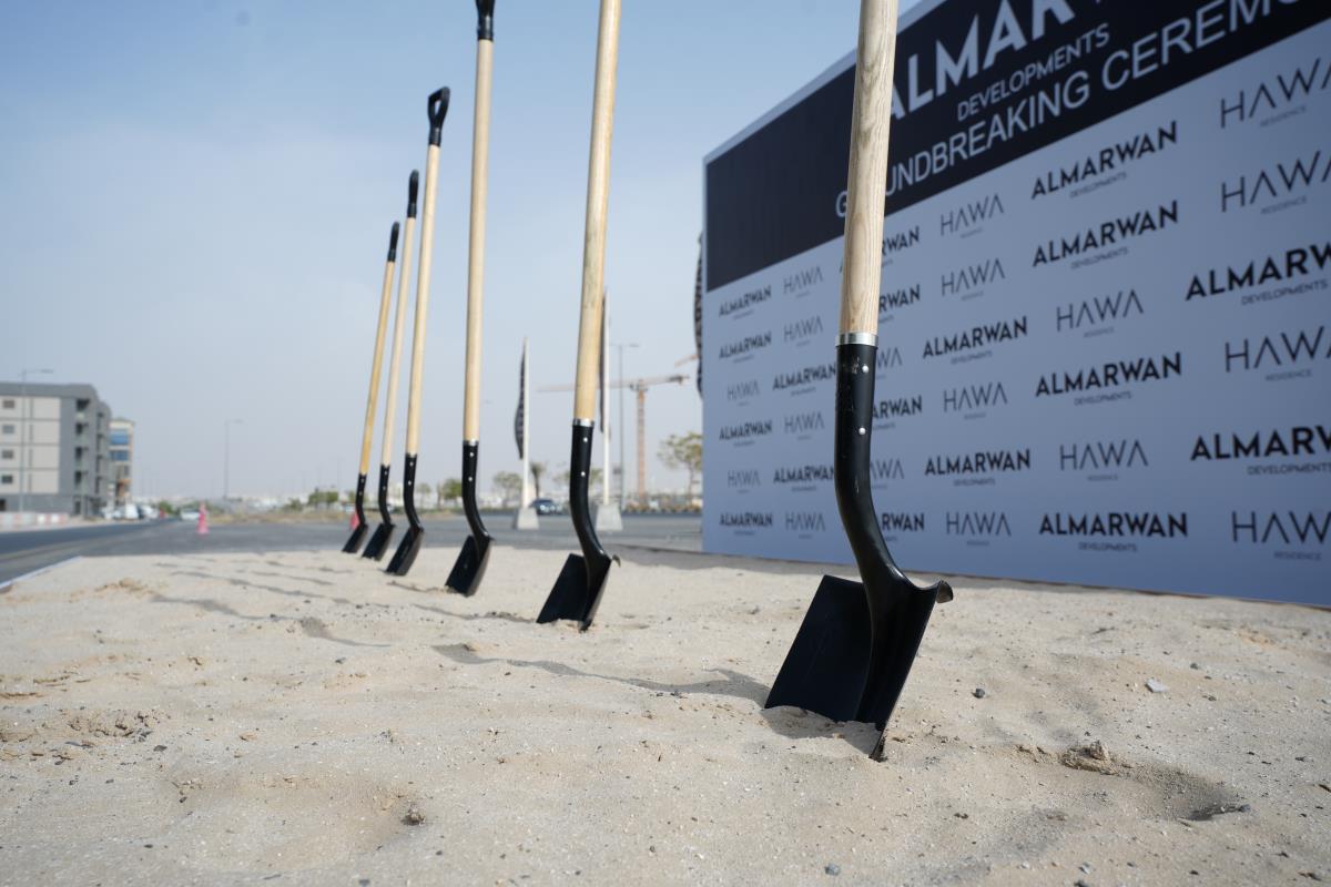 Shovels in place