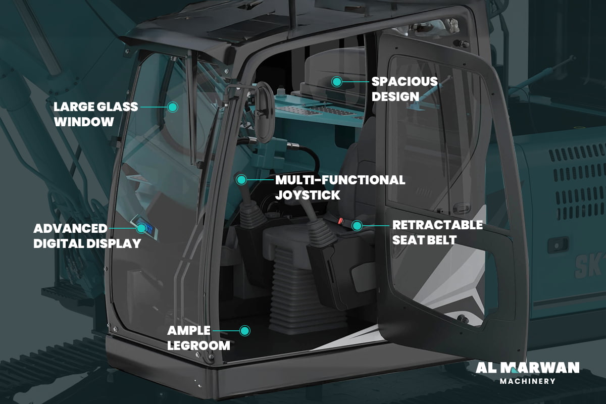 Kobelco interior cabin features