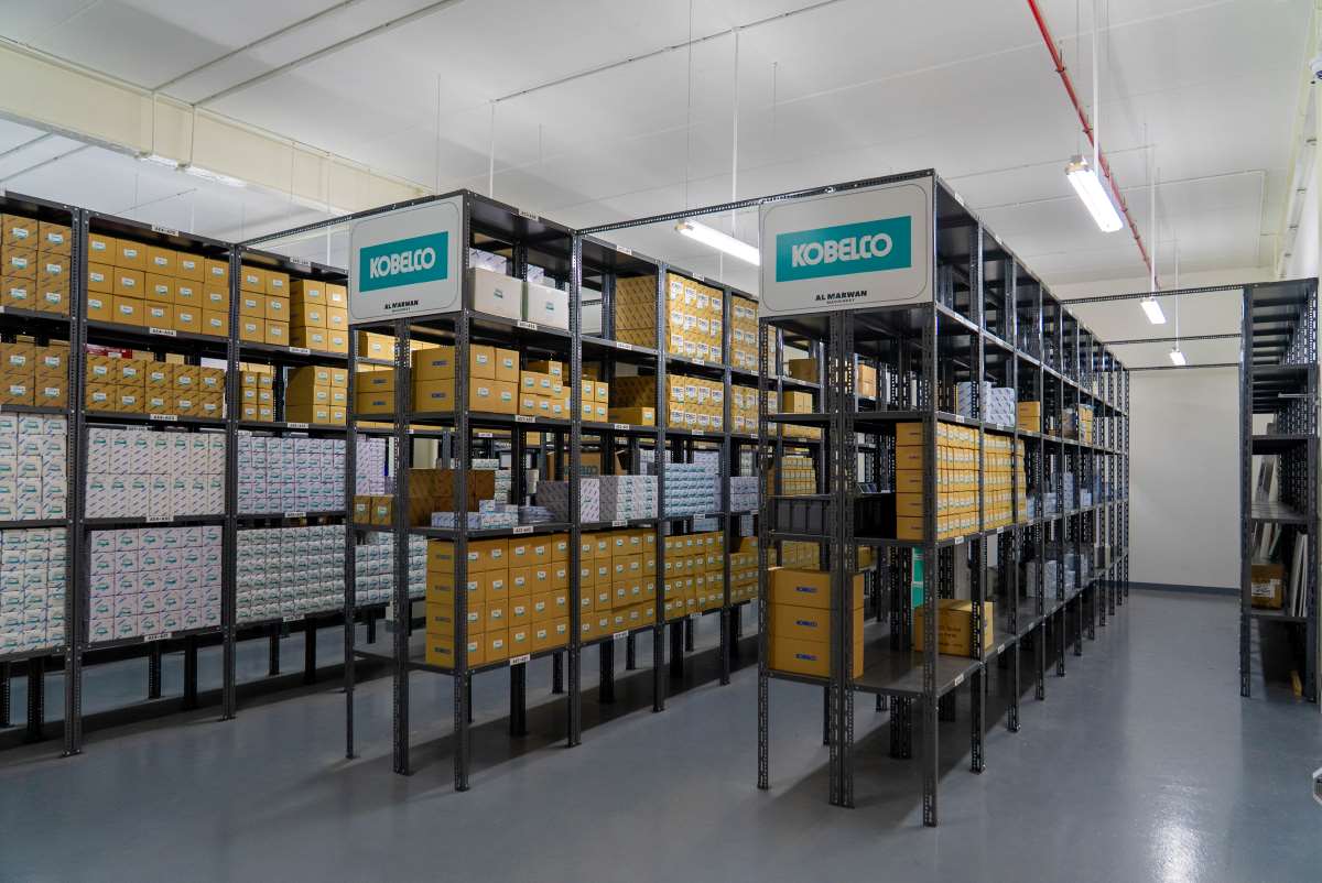 kobelco spare parts section at al marwan showroom