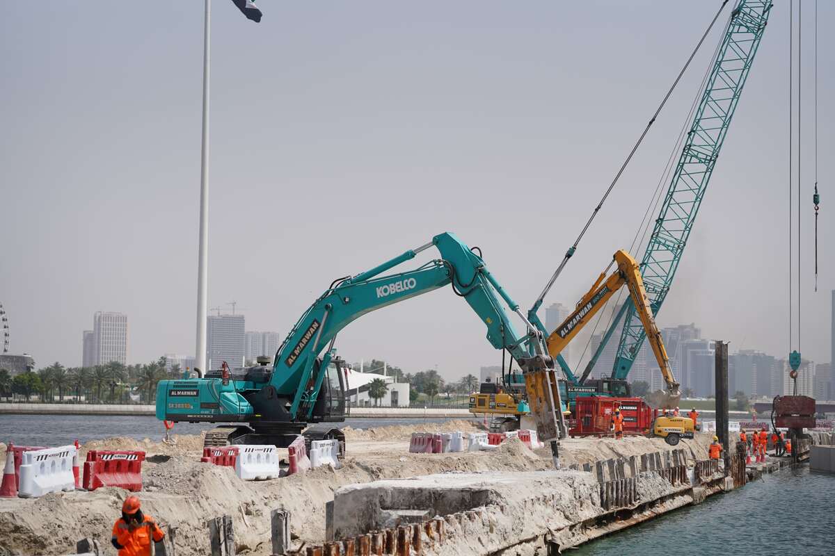 SK380 attached to jackhammer